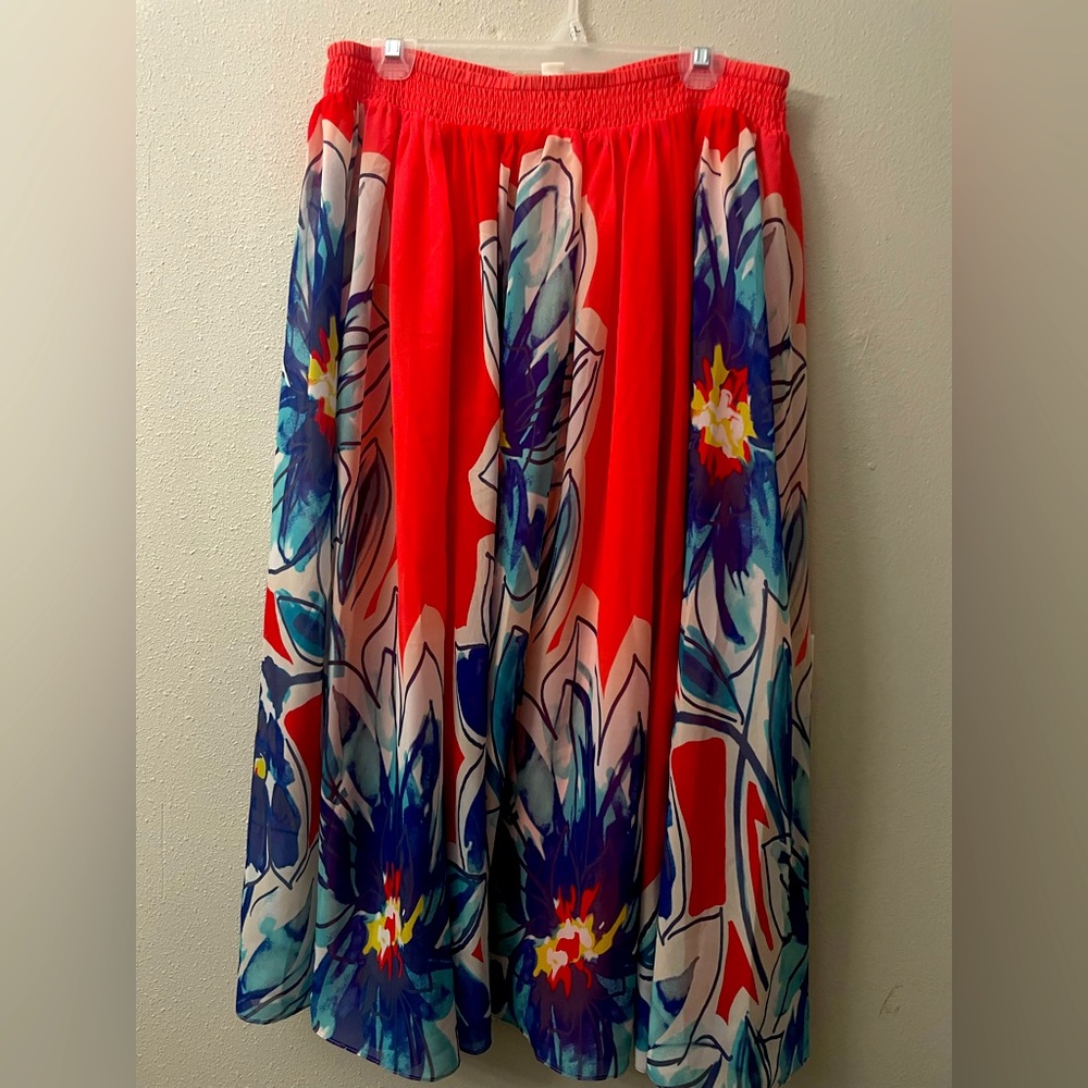Chicos Tropical Floral Maxi Skirt